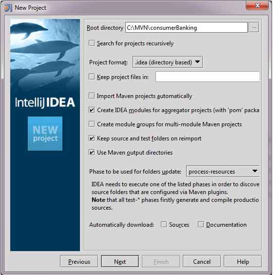 IntelliJ IDEA中的新项目，第3步。